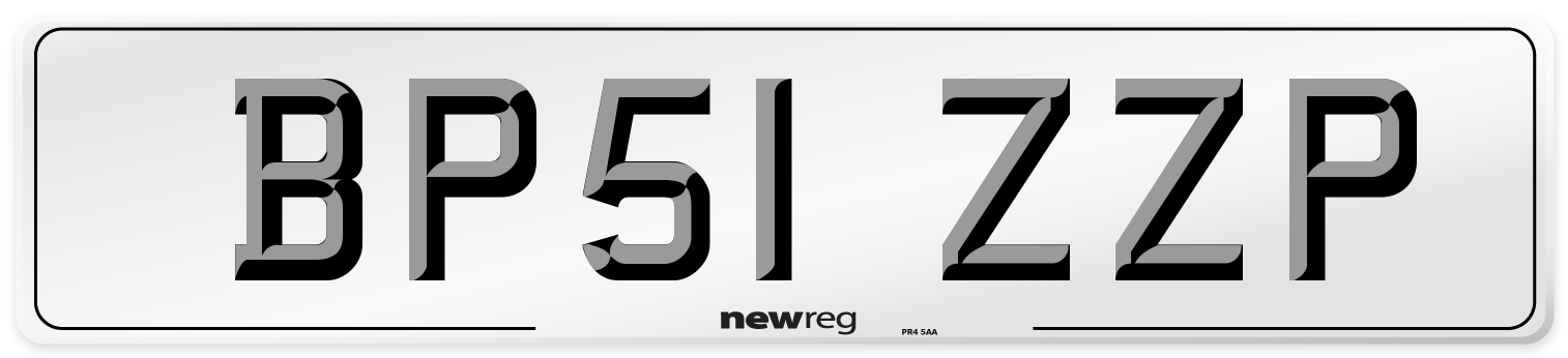 BP51 ZZP Number Plate from New Reg